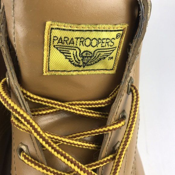 Paratroopers Leather Boots Tan Mens Size 12 - Picture 3 of 11